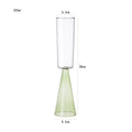 Axyaa 225ml Two Tone Glass Goblet Set Champagne Flute Cone Shape Base