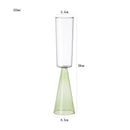Axyaa 225ml Two Tone Glass Goblet Set Champagne Flute Cone Shape Base