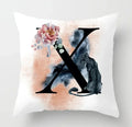 Axyaa Flower Cat Alphabet Pillowcase 45x45cm Cushion Cover, Modern Home Decor