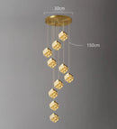 Axyaa Crystal Chandeliers for Hall, Staircase, Indoor Lighting, Living Room - Modern Ceiling Lamps