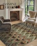 Axyaa Ethnic Geometric Area Rug for Living Room and Bedroom