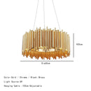 Axyaa Pipe Organ Staircase Pendant Light: Modern Chandelier LED Grand Hanging Lamp