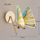 Nordic Acrylic & Iron LED Butterfly Wall Lamp by Axyaa for Indoor Lighting