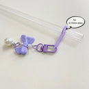 Axyaa Pearl Bow Straw Charm for Stanley Cup Tumbler - Kawaii Chain Decor