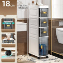 Axyaa Narrow Storage Cabinet: Multi-Tier Slim Organizer for Bathroom/Living Room