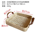 Axyaa Rattan Woven Storage Basket and Snack Tray - High-Grade Fruit Plate