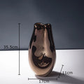 Axyaa Double Hole Glass Vase for Desk Decor and Flower Arrangement