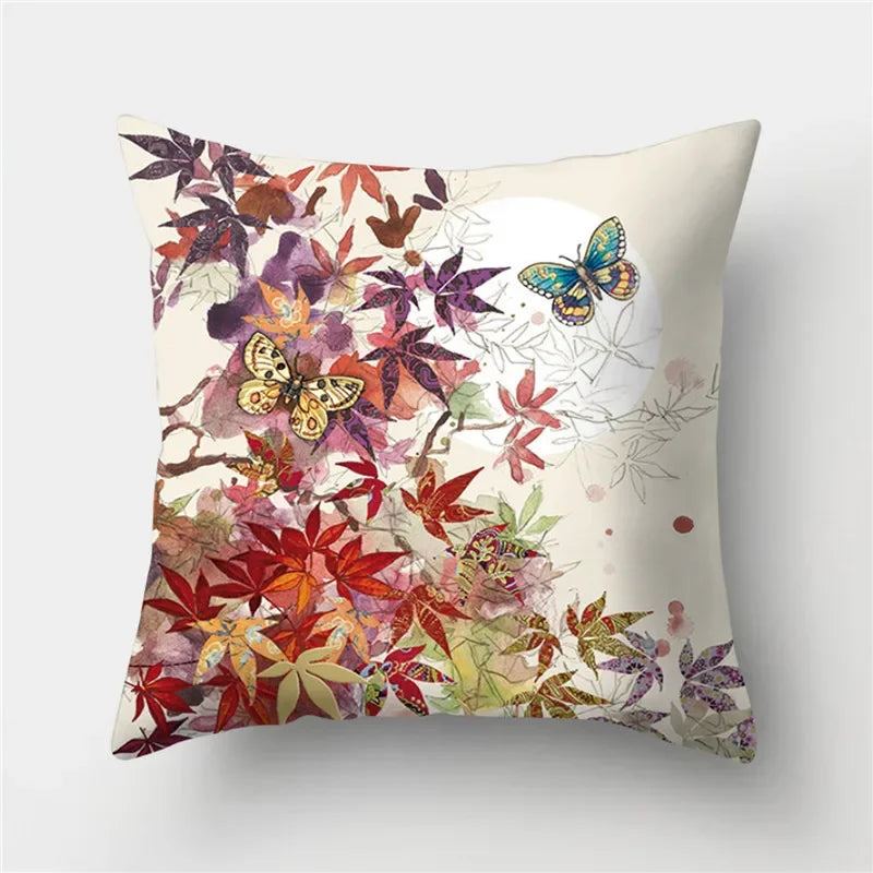 Axyaa Butterfly Cat Animals Design Pillowcase - Nordic Home Decor