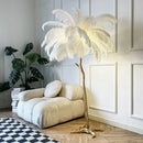 LED Feather Floor Lamp by Axyaa: Stylish Ostrich Ins Live Room Decor