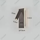 Axyaa Rotatable LED Wall Lamp, Rechargeable Bedside Reading Light for Bedroom, Living Room