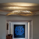 Axyaa Fish Bone Wood Pendant Chandelier for Living Room & Dining Room