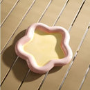 Axyaa Ceramic Heart Dessert Plate Set - Cute Tableware for Breakfast and More