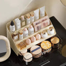 Axyaa Clear Makeup Organizer with Drawer: Cosmetic Storage Box for Dresser and Display