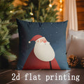 Axyaa Santa & Sleigh Print Pillow Cover for Sofa, Bedroom, Car - Christmas-Themed
