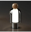 Modern Glass Desk Lamp with USB Charging by Axyaa for Study, Bedroom, or Office