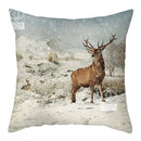 Christmas Deer & Rabbit Winter Pillow Case - Axyaa Home Decor Collection