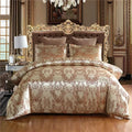 Axyaa Luxury Jacquard Bedding Set King Queen European American Satin 220x240