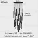 Axyaa Modern LED Tubular Pendant Chandelier for Living Room and Staircase