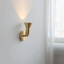 Axyaa Vintage Brass LED Wall Lamp with Pull Chain for Bedroom and Bathroom
