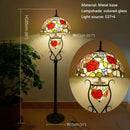 Axyaa Tiffany Stained Glass Floor Lamp - Retro American Style for Living Room & Bedroom