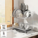 Axyaa Dish Drying Rack with Drainboard and Utensil Holder for Kitchen Counter