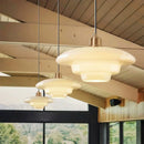 Axyaa Glass LED Chandelier for Dining Desk Living Rooms Bedroom Kitchen Art Bar Lighting
