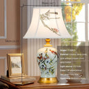 Axyaa Modern Luxury Chinese Ceramic Table Lamp LED for Home Living Room