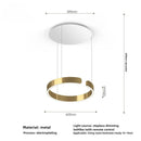 Axyaa Smart Dimming Circle Rings Chandelier for Living Room Décor