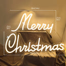 Merry Christmas Neon Sign Wall Art by Axyaa - Perfect Home Bar Decor