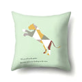 Axyaa Woodland Animal Cushion Cover: Bear Deer Pillow Case for Home Decor