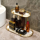 Axyaa Gold Vanity Organizer Shelf for Perfume, Makeup, and Cosmetics Storage