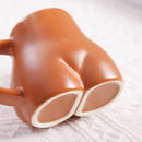 Axyaa Ceramic Creativity Butt Coffee Mugs 350ml Heat Resistant Porcelain Travel Cup
