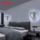 Axyaa Crystal LED Wall Lamp Modern Bedroom Lighting Fixture Luxe Sconce for Decor