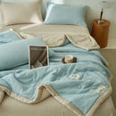 Axyaa Soy Fiber Double-Layer Summer Quilt Set - Breathable & Washable