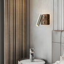 Axyaa Switch Wall Lamp: Gold Silver Brass Wooden Lighting Fixture for Bedroom Reading Hotel Office