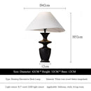 Axyaa Solid Wood Fabric Desk Lamp LED Lighting Elegant Design