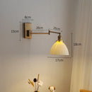 Axyaa Nordic LED Wall Sconce Left Right Rotate Pull Chain Switch Stair Light
