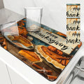 Axyaa Pumpkin Coffee Kitchen Absorbent Mat, Antiskid & Quick Drying Drain Pad