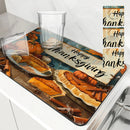 Axyaa Pumpkin Coffee Kitchen Absorbent Mat, Antiskid & Quick Drying Drain Pad