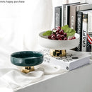 Axya Ceramic Fruit Plate Dessert Salad Bowl Cake Stand Dinner Plates