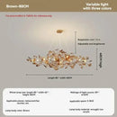 Axyaa Nordic Ginkgo Leaf Crystal Chandelier for Modern Artistic Spaces
