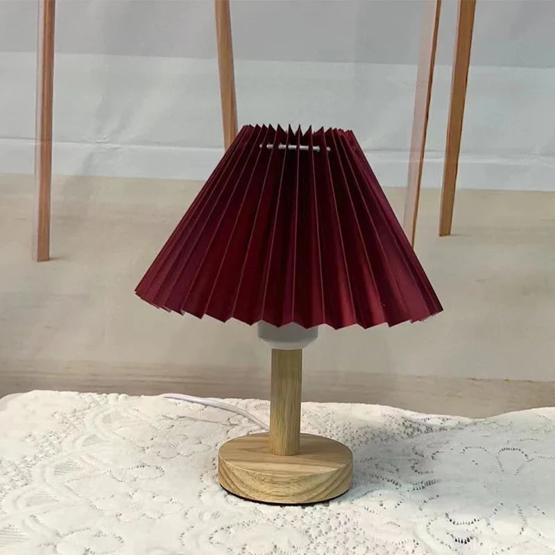 Axyaa Nordic Pleated Table Lamp Foldable USB 220V Art Bedroom Night Light