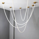 Axyaa Nordic Line Silicone LED Chandelier: Flexible, Long Tube Design for Restaurants, Cafes & Bars.