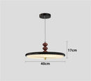 Axyaa Walnut LED Chandelier: Modern Retro Pendant Lamps for Home Decor