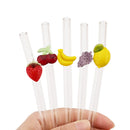 Axyaa Glass Drinking Straw Set for Milkshakes, Cocktails, Coffee - Reusable & Easy to Clean.