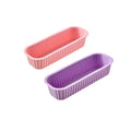 Silicone Rectangular Cake Mold Set by Axyaa: Baking Molds for Cake, Bread, Toast, and Ice Cubes