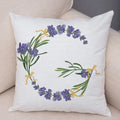 Axyaa Lavender Letter Sofa Cushion Cover for Home Car Living Room Bedroom Decor