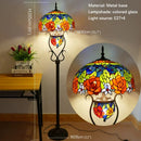 Axyaa Tiffany Stained Glass Floor Lamp - Retro American Style for Living Room & Bedroom