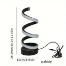Axyaa LED Spiral Table Light with USB | Adjustable Brightness, Warm White, Bedroom, Living Room