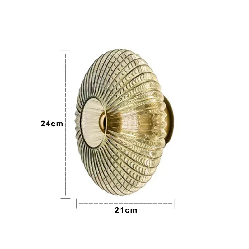 Axyaa Modern Bauhaus Glass Wall Lamp - Nordic Ceiling Light for Bedroom and Parlor